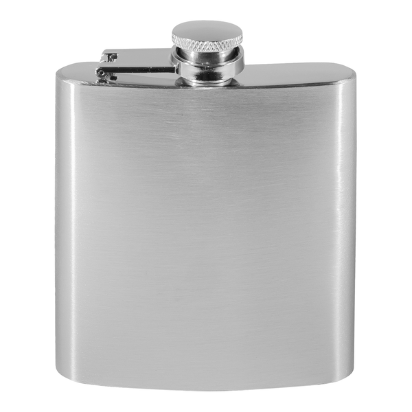 Zeo Classic Hip Flask - Stainless Steel - 6oz
